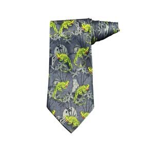 Addiction Iguana Reptile Tropical Novelty Vintage Necktie 100% Polyester